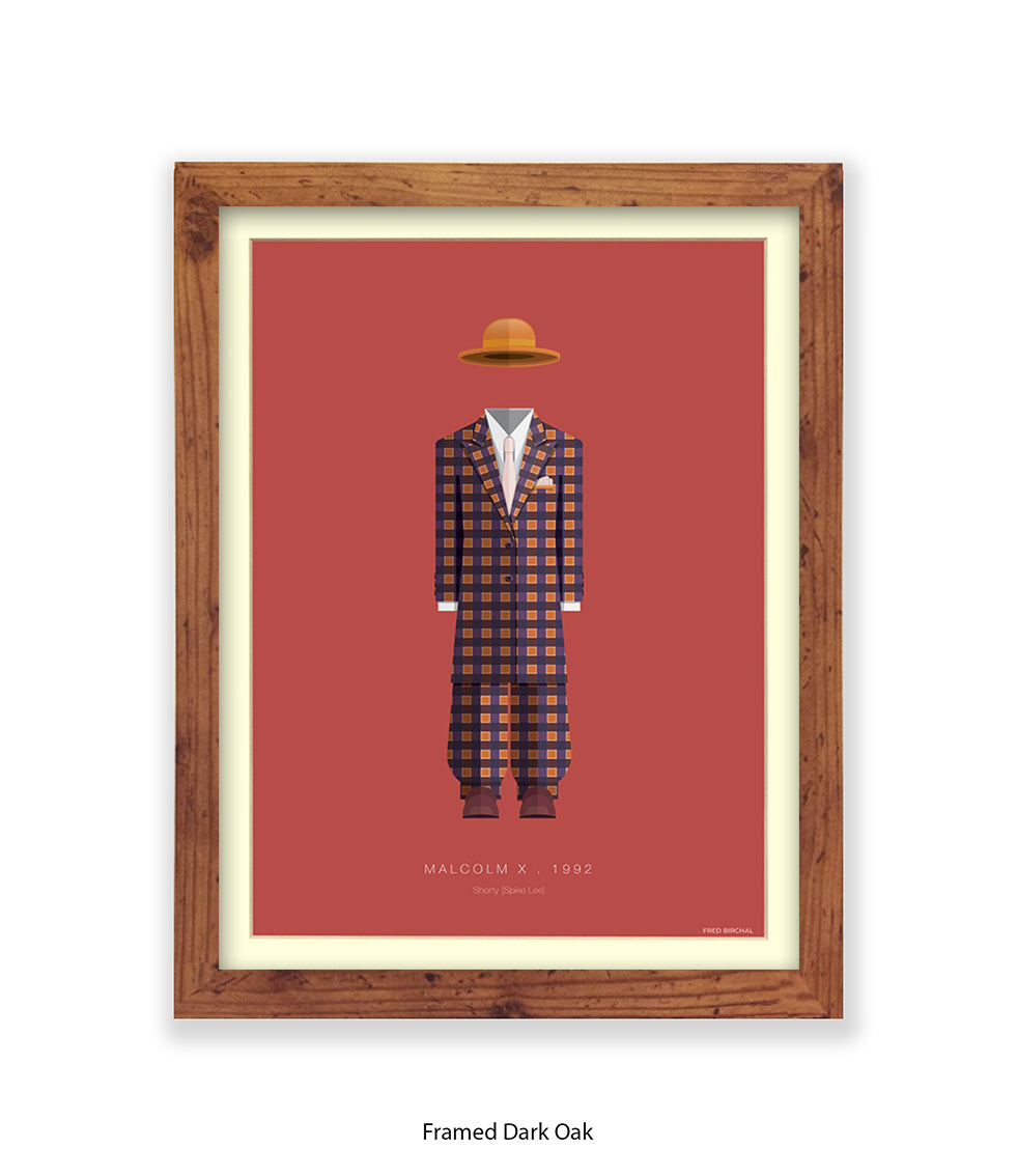 Malcolm X - Checked Suit - Shorty - Fred Birchal Art Print