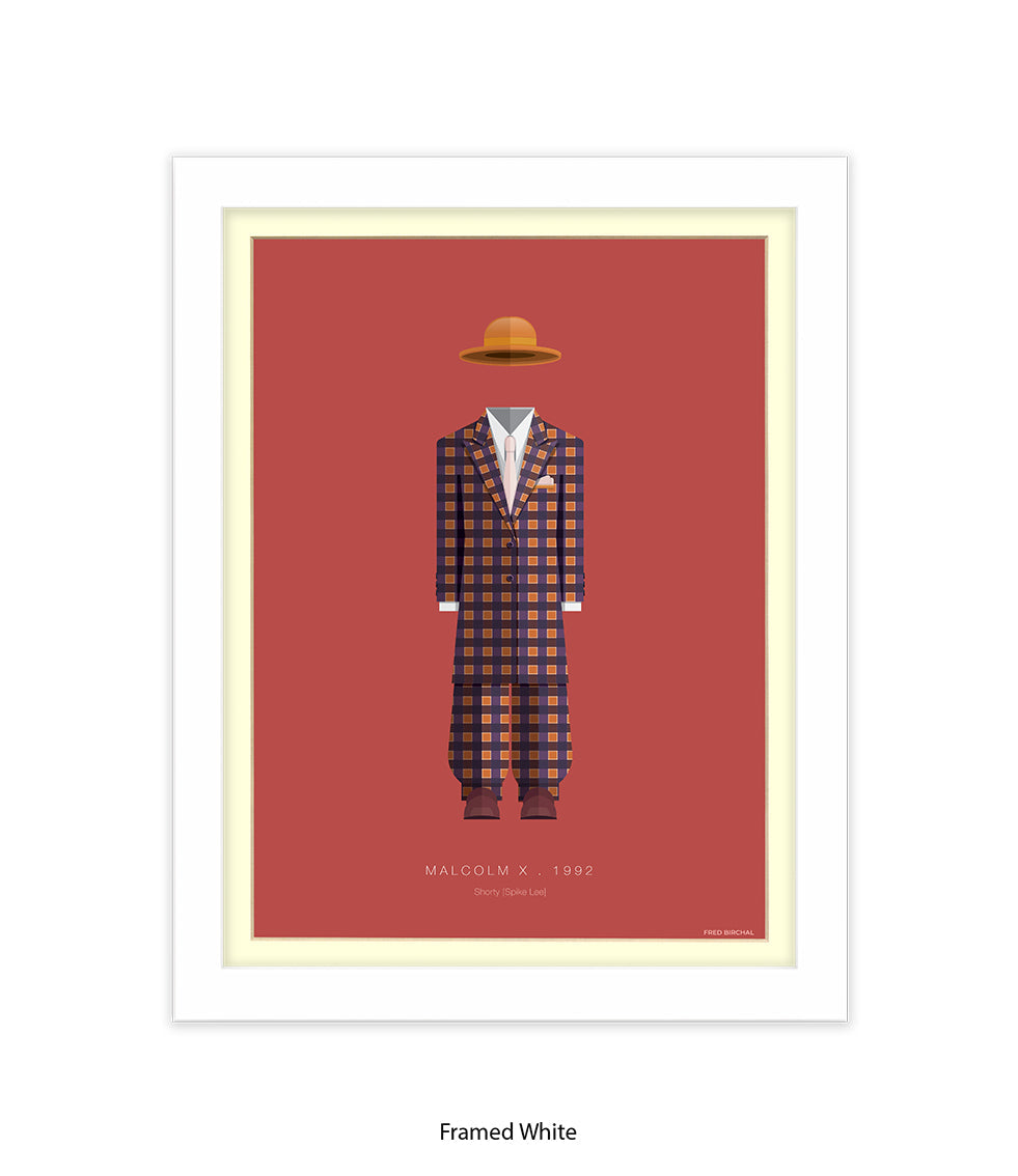 Malcolm X - Checked Suit - Shorty - Fred Birchal Art Print