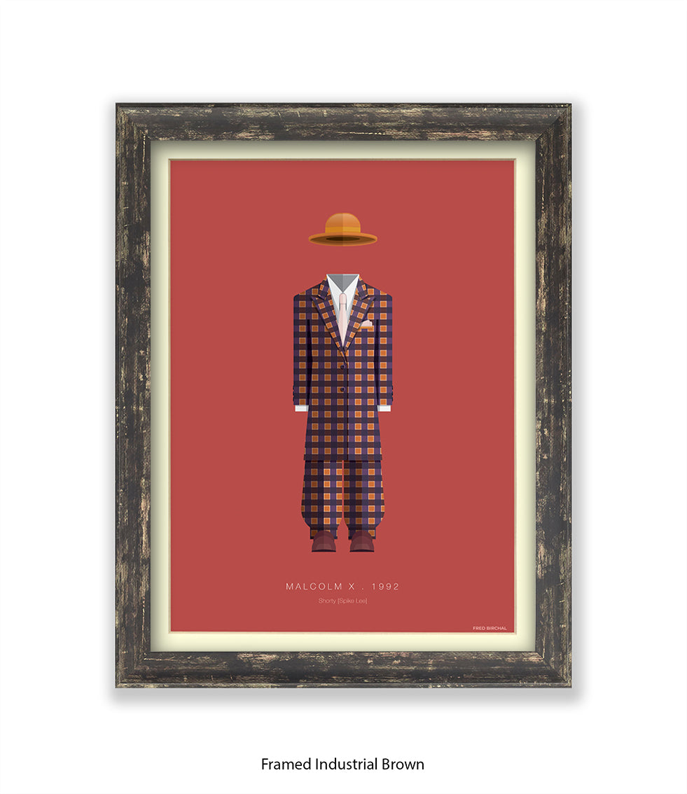 Malcolm X - Checked Suit - Shorty - Fred Birchal Art Print