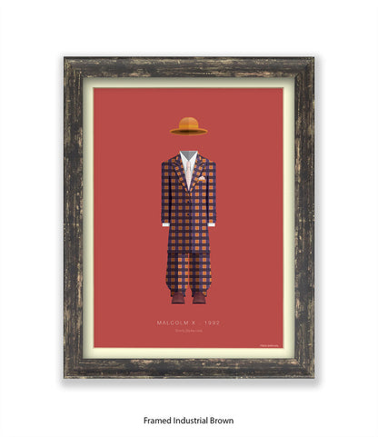 Malcolm X - Checked Suit - Shorty - Fred Birchal Art Print