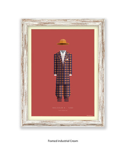 Malcolm X - Checked Suit - Shorty - Fred Birchal Art Print