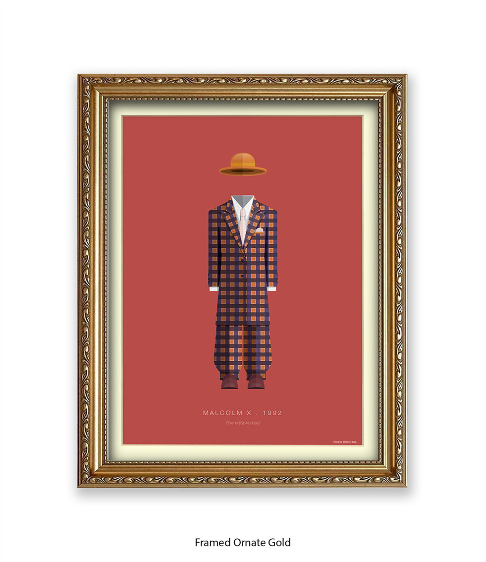 Malcolm X - Checked Suit - Shorty - Fred Birchal Art Print