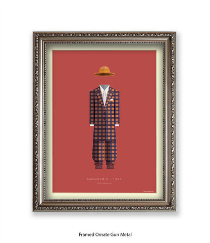 Malcolm X - Checked Suit - Shorty - Fred Birchal Art Print