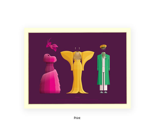 Pose - 3 Characters  Fred Birchal Art Print