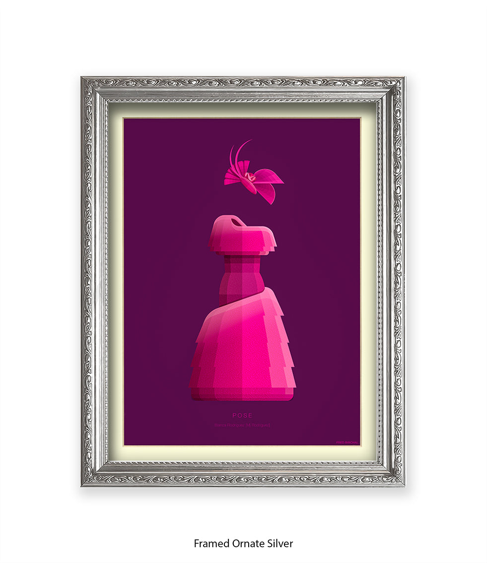 Pose Blanca Rodriguez Pink Dress Fred Birchal Art Print