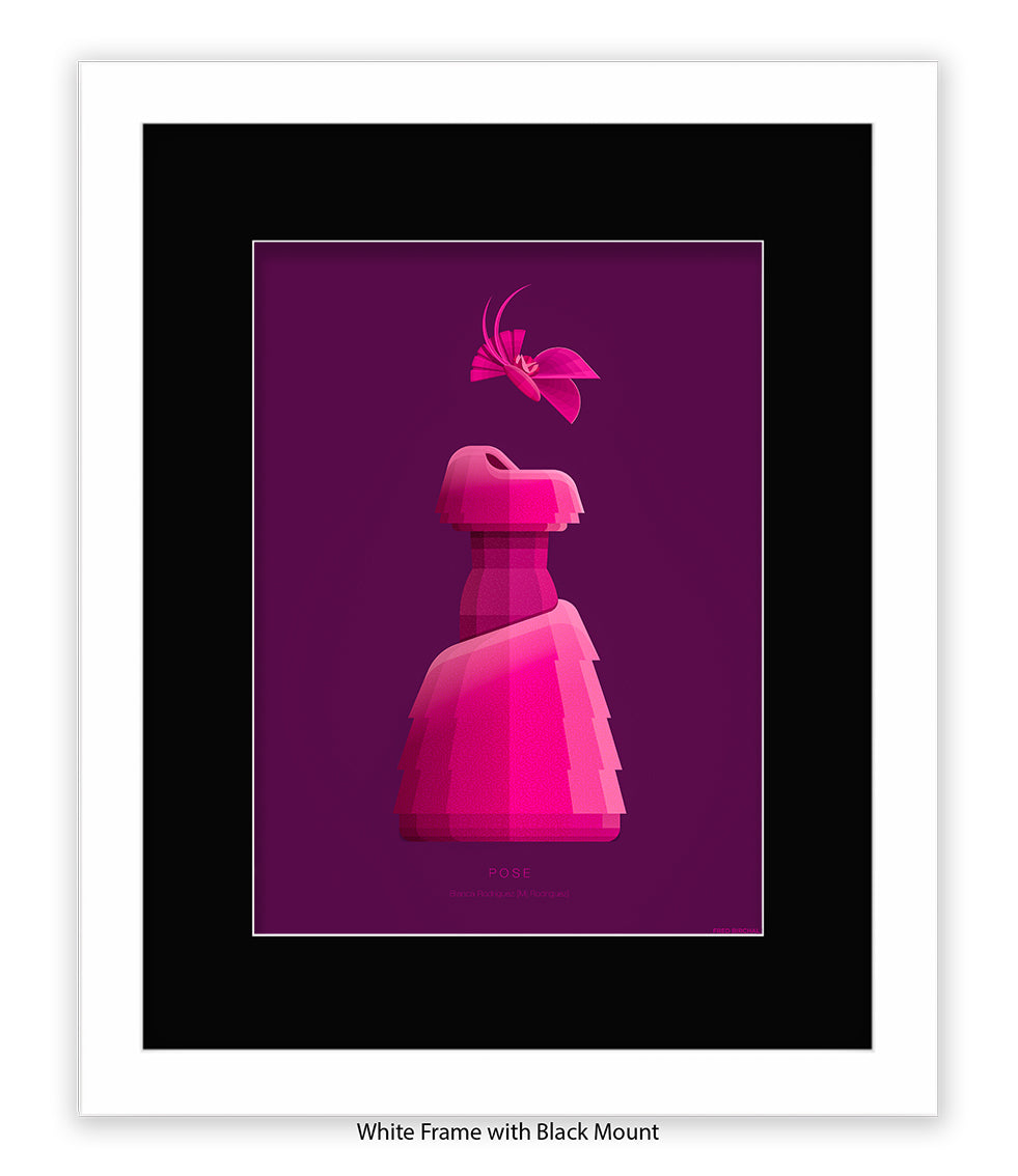 Pose Blanca Rodriguez Pink Dress Fred Birchal Art Print