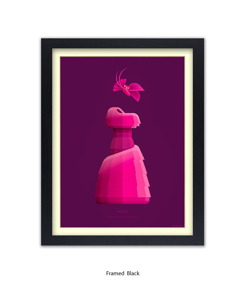 Pose Blanca Rodriguez Pink Dress Fred Birchal Art Print