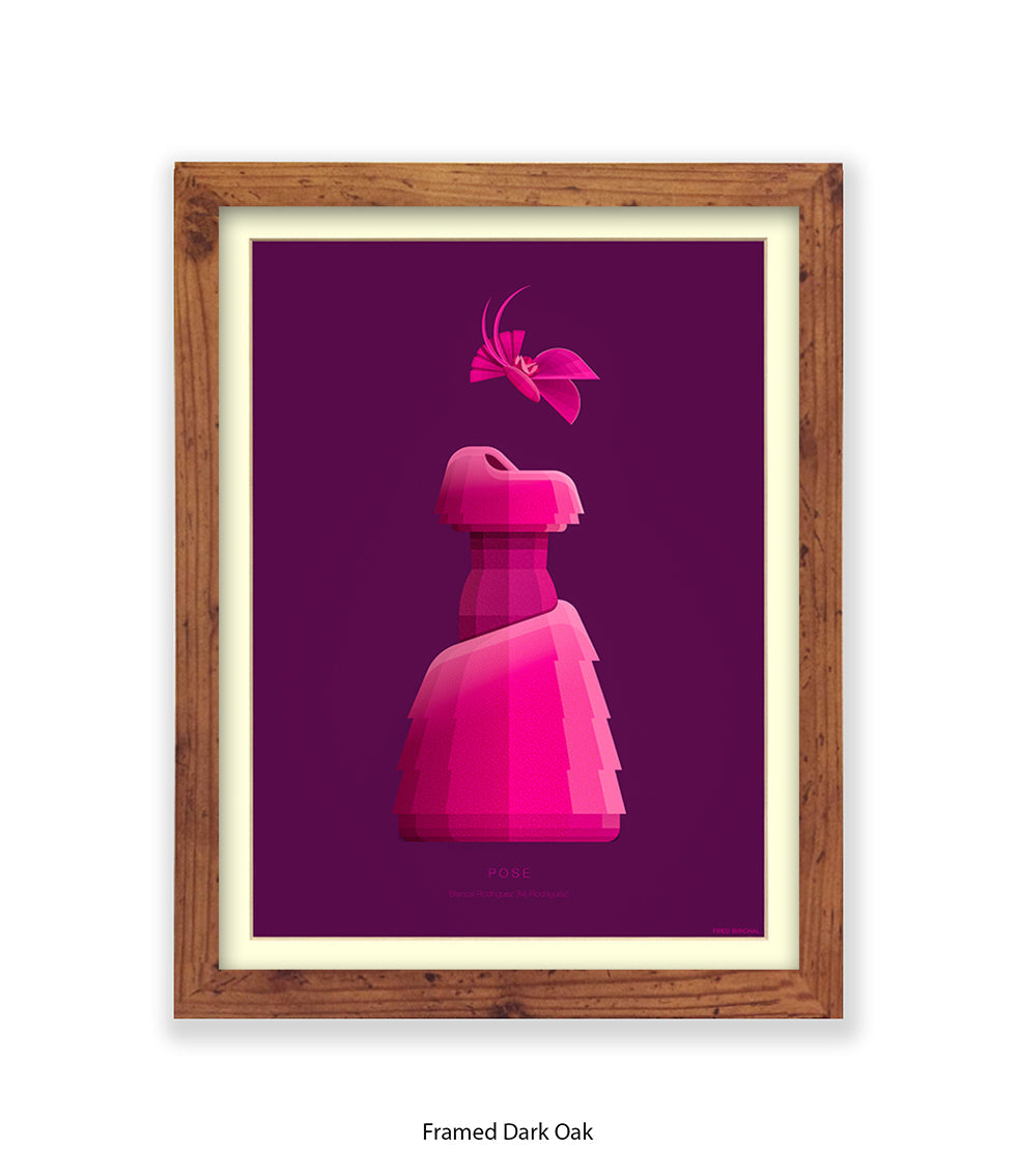 Pose Blanca Rodriguez Pink Dress Fred Birchal Art Print