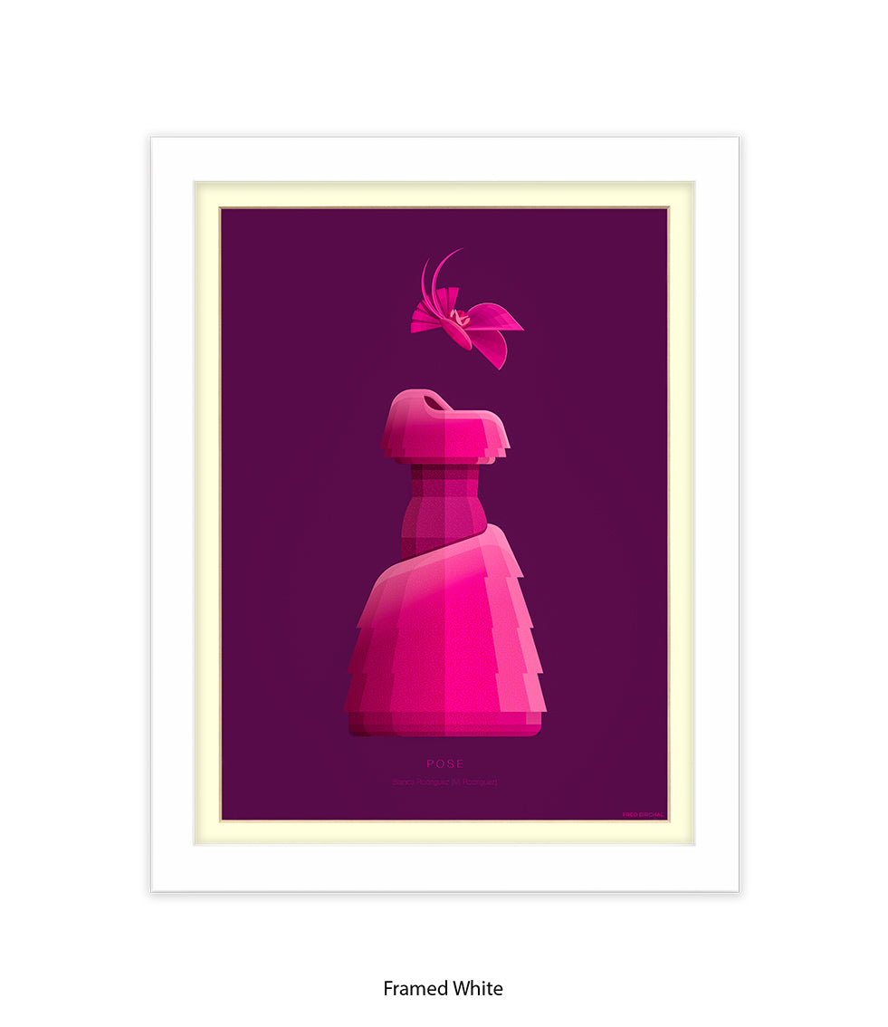 Pose Blanca Rodriguez Pink Dress Fred Birchal Art Print