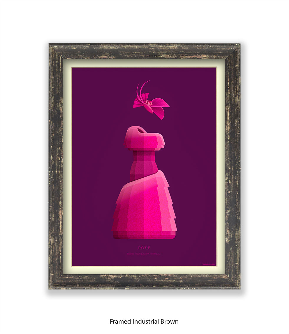 Pose Blanca Rodriguez Pink Dress Fred Birchal Art Print