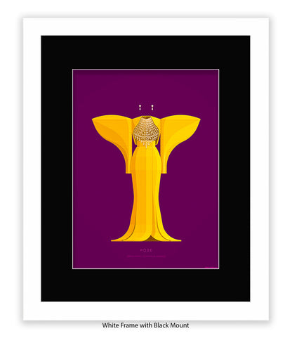 Pose Elektra Wintour Yellow Dress Fred Birchal Art Print