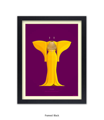 Pose Elektra Wintour Yellow Dress Fred Birchal Art Print