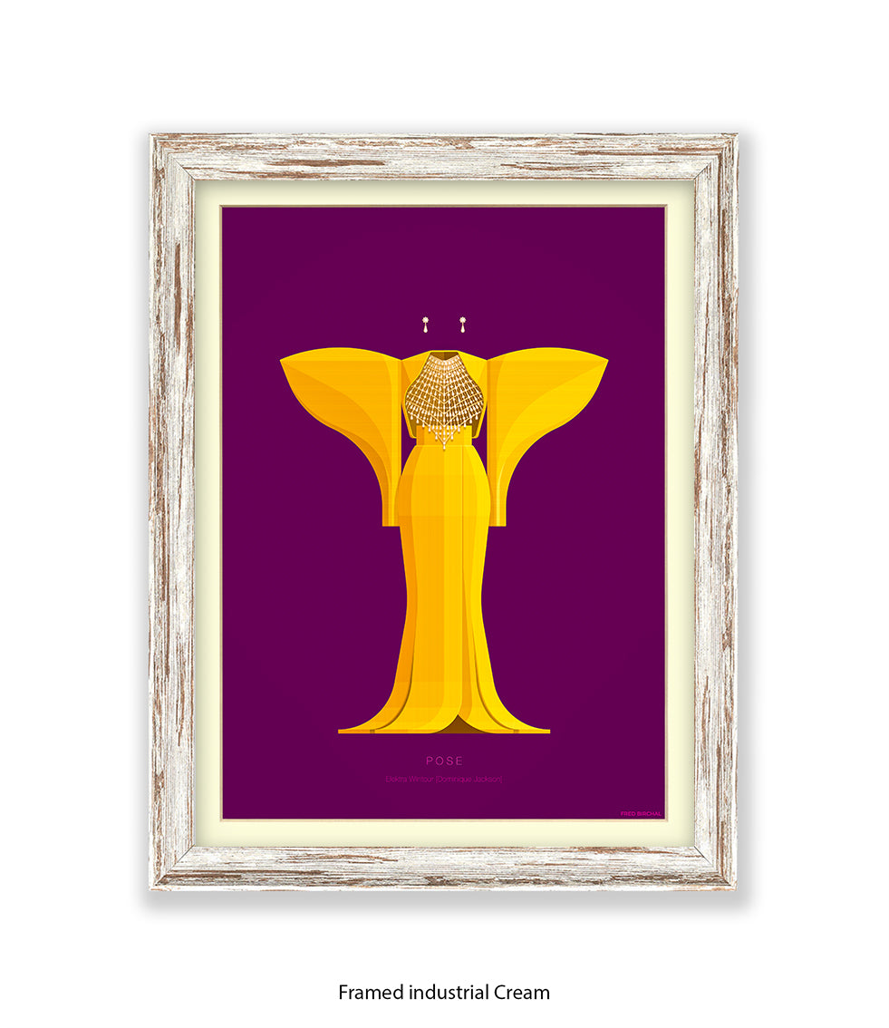 Pose Elektra Wintour Yellow Dress Fred Birchal Art Print