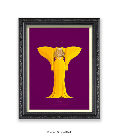 Pose Elektra Wintour Yellow Dress Fred Birchal Art Print