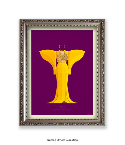 Pose Elektra Wintour Yellow Dress Fred Birchal Art Print