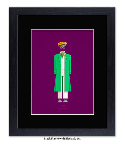 Pose  Pray Tell  Green Jacke Fred Birchal Art Print