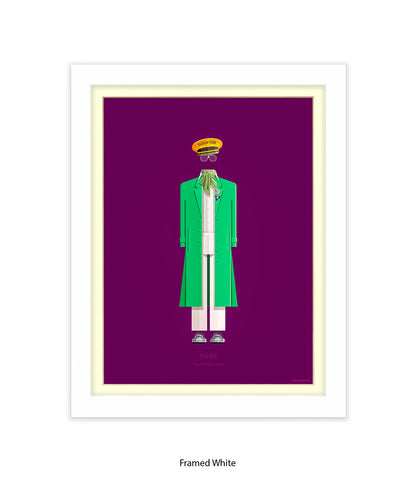 Pose  Pray Tell  Green Jacke Fred Birchal Art Print