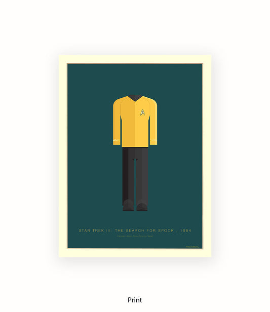 Star Trek III Captain Hikaru Yellow Top Fred Birchal Art Print