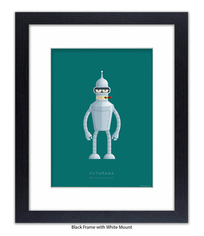 Futurama Bender Bending Rodr’guez Fred Birchal Art Print