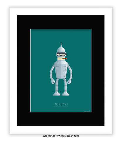 Futurama Bender Bending Rodr’guez Fred Birchal Art Print