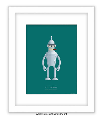 Futurama Bender Bending Rodr’guez Fred Birchal Art Print