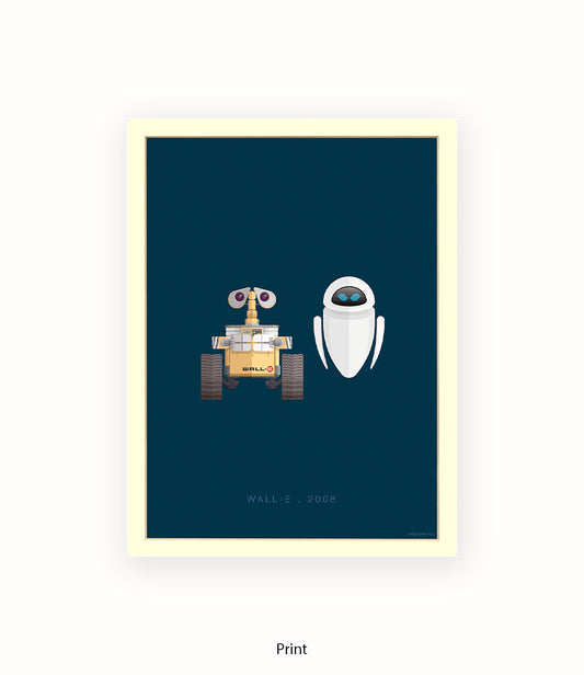 Wall E 2 Characters Fred Birchal Art Print