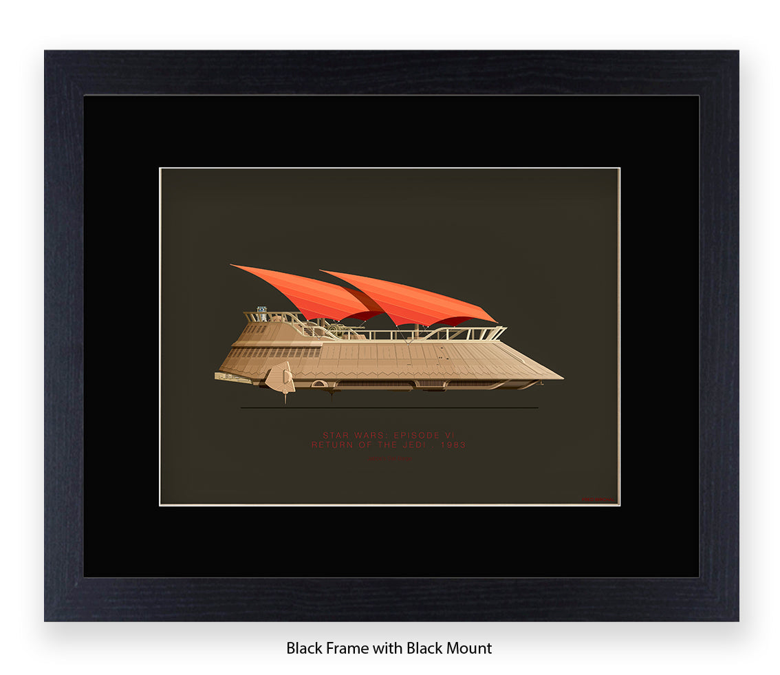 Star Wars VI - Jabba's Sail Barge - Return Of Jedi  Fred Birchal Art Print