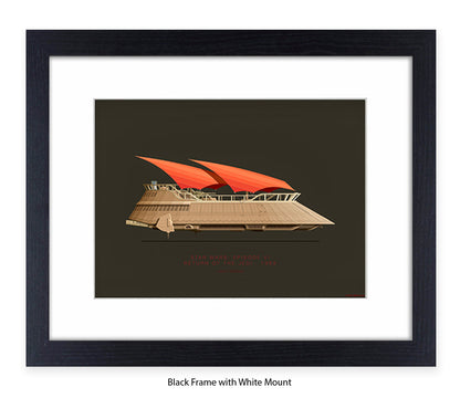 Star Wars VI - Jabba's Sail Barge - Return Of Jedi  Fred Birchal Art Print