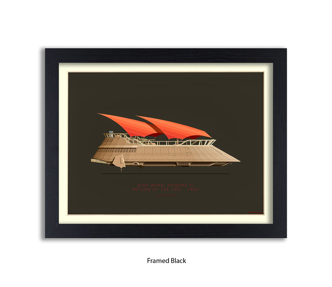 Star Wars VI - Jabba's Sail Barge - Return Of Jedi  Fred Birchal Art Print