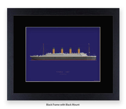 Titanic - 1912 RMS Titanic Fred Birchal Art Print