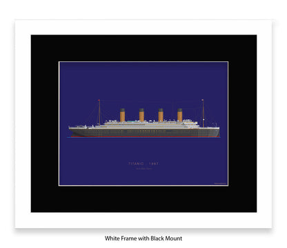 Titanic - 1912 RMS Titanic Fred Birchal Art Print