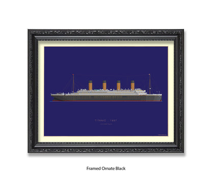 Titanic - 1912 RMS Titanic Fred Birchal Art Print