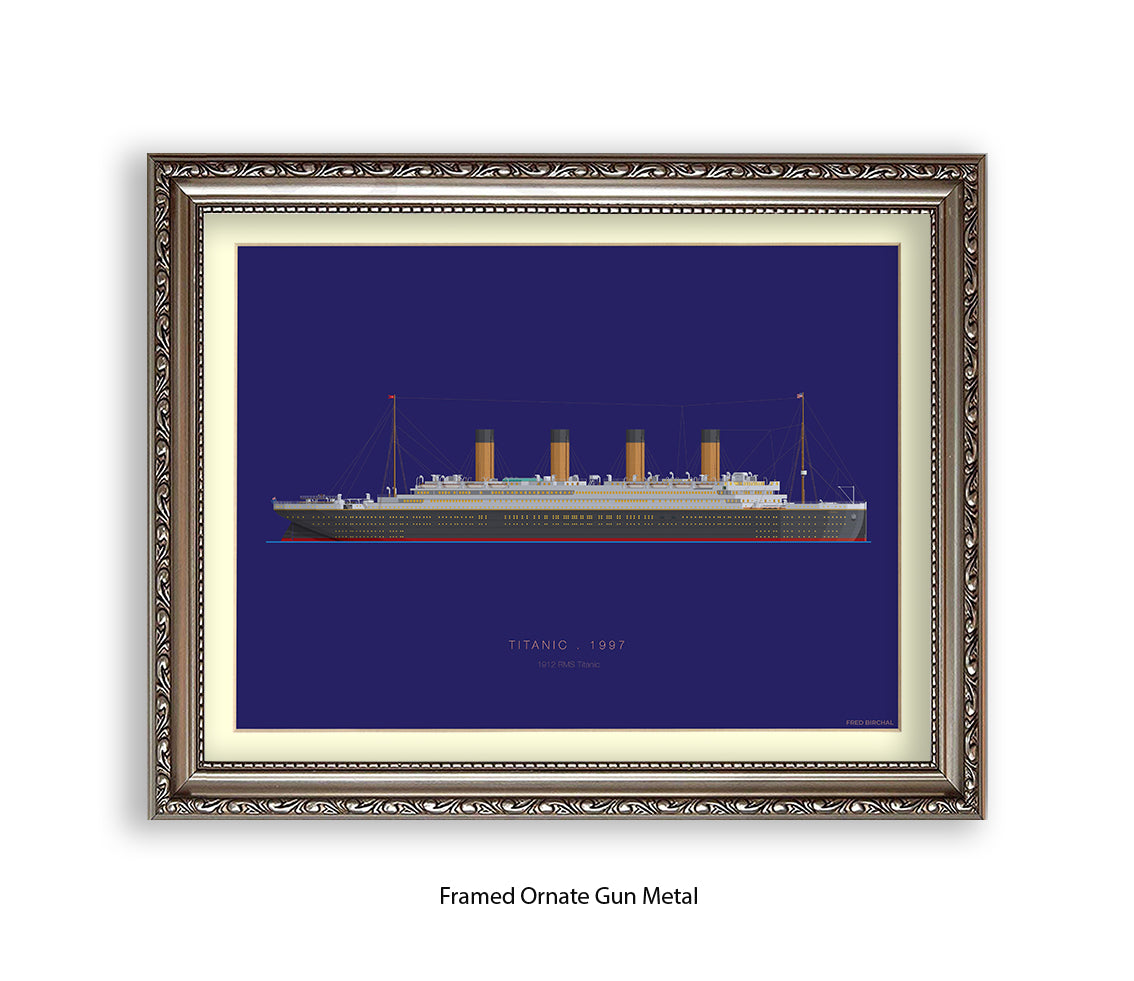 Titanic - 1912 RMS Titanic Fred Birchal Art Print