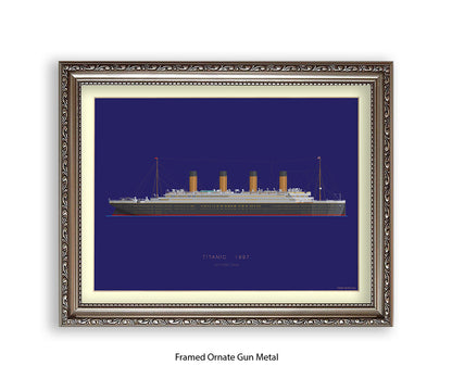 Titanic - 1912 RMS Titanic Fred Birchal Art Print