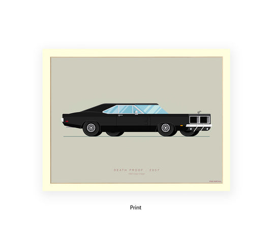 Death Proof - 1969 Dodge Charger - Fred Birchal Art Print