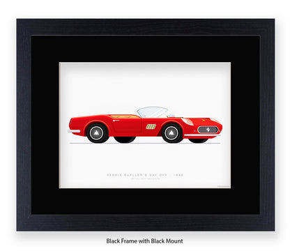 Feris Bueller Day off - Ferrari Spider - Fred Birchal Art Print