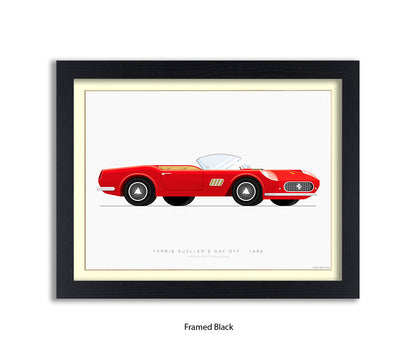 Feris Bueller Day off - Ferrari Spider - Fred Birchal Art Print