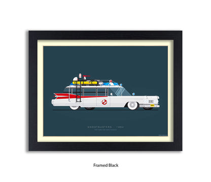 Ghostbusters - Cadillac Miller-Meteor - Car - Fred Birchal Art Print