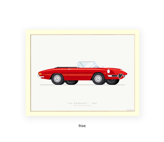 Graduate - 1966 Alfa Romeo 1600 Spider - Fred Birchal Art Print