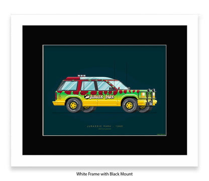 Jurassic Park - 1992 Ford Explorer - Car - Fred Birchal Art Print