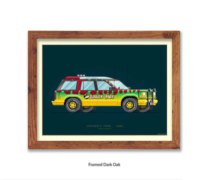 Jurassic Park - 1992 Ford Explorer - Car - Fred Birchal Art Print