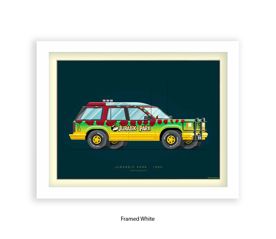 Jurassic Park - 1992 Ford Explorer - Car - Fred Birchal Art Print