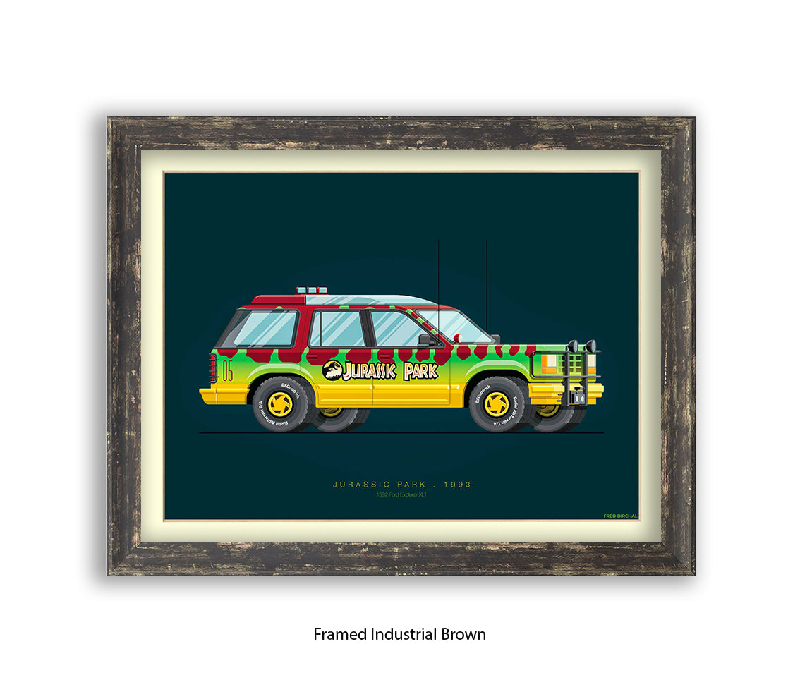 Jurassic Park - 1992 Ford Explorer - Car - Fred Birchal Art Print