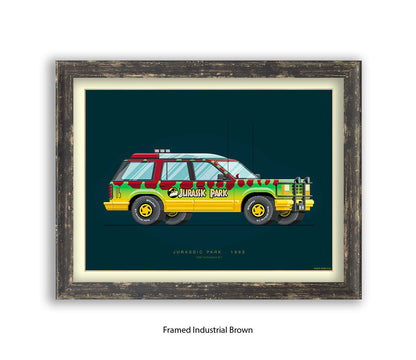 Jurassic Park - 1992 Ford Explorer - Car - Fred Birchal Art Print