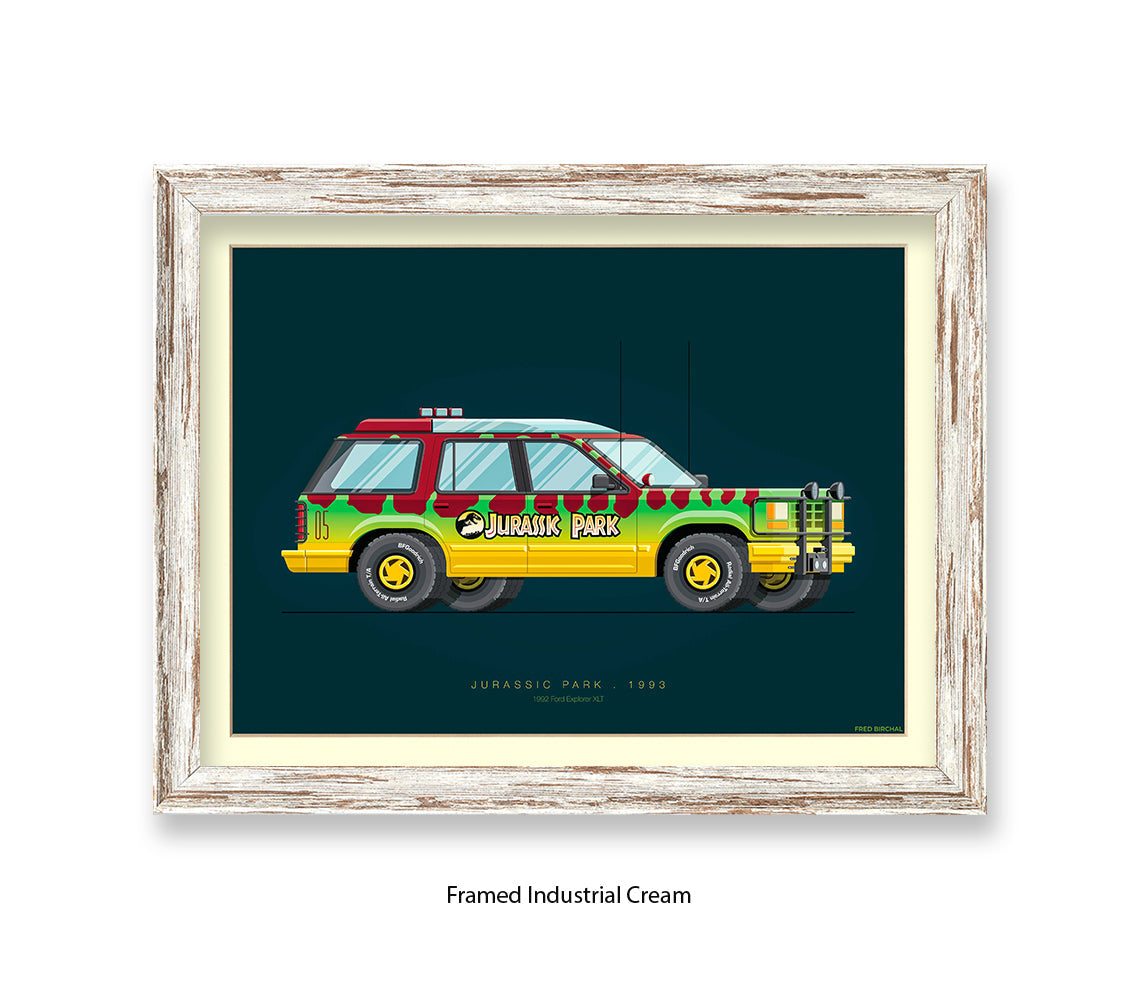 Jurassic Park - 1992 Ford Explorer - Car - Fred Birchal Art Print