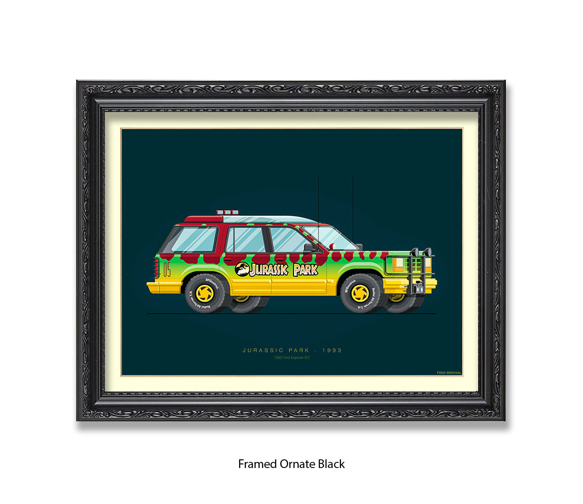 Jurassic Park - 1992 Ford Explorer - Car - Fred Birchal Art Print