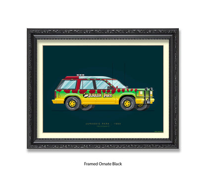 Jurassic Park - 1992 Ford Explorer - Car - Fred Birchal Art Print