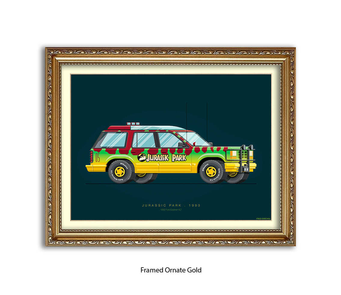 Jurassic Park - 1992 Ford Explorer - Car - Fred Birchal Art Print