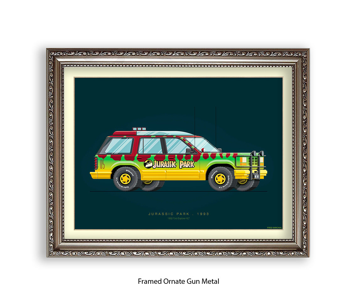 Jurassic Park - 1992 Ford Explorer - Car - Fred Birchal Art Print