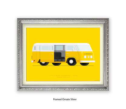 Little Miss Sunshine - 1973 VW Transporter - Fred Birchal Art Print